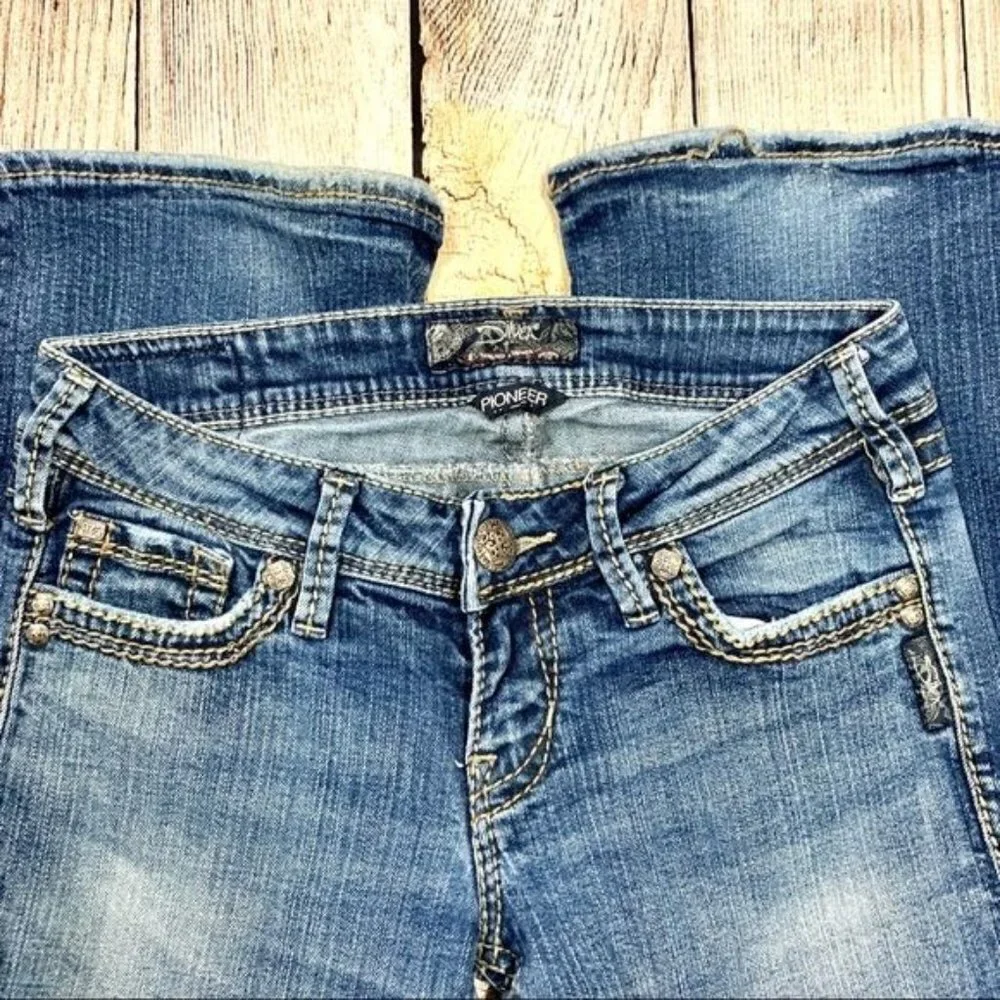 Silver Jeans Blue Pioneer Boot Cut Jeans Size 26 - Picture 4 of 8